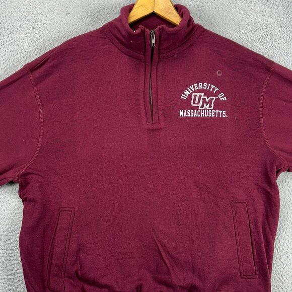 University Of Massachusettes Pullover Sweatshirt Mens 2XL Maroon MV Sport NEW